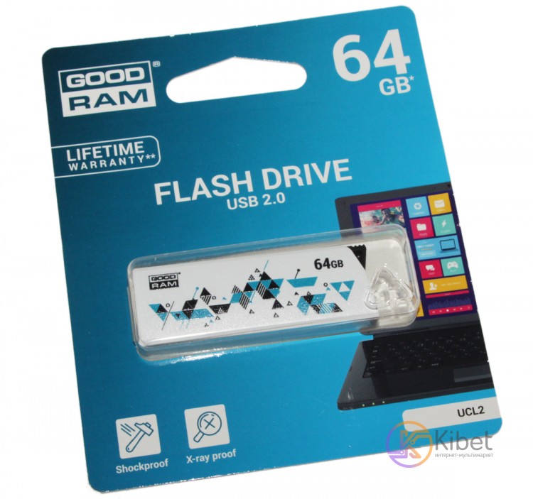 USB Флеш накопитель 64Gb Goodram Cl!ck White UCL2-0640W0R11