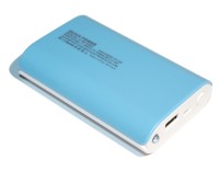 Универсальная мобильная батарея 10400 mAh, PZX, White-Blue, 1xUSB, 5V 1A, кабель