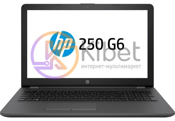 Ноутбук 15' HP 250 G6 (5TK94EA) Dark Ash 15.6', матовый LED (1366x768), Intel Pe