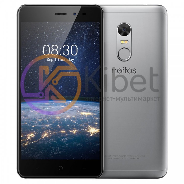 Смартфон Neffos X1 (ТР902А) Cloudy Grey, 2 Sim, сенсорный емкостный 5' (1280х720