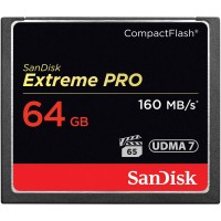 Карта памяти CompactFlash, 64Gb, SanDisk Extreme Pro, R160 W150 MB s (SDCFXPS-06