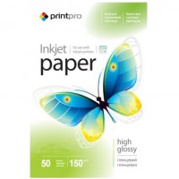 Фотобумага PrintPro, глянцевая, A4, 150 г м2, 50 л (PGE150050A4)