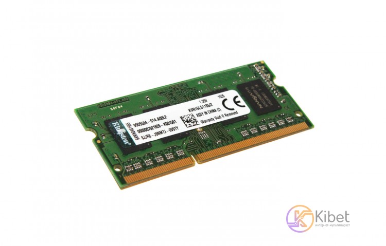 Модуль памяти SO-DIMM, DDR3, 2Gb, 1600 MHz, Kingston, 1.35V (KVR16LS11S6 2)