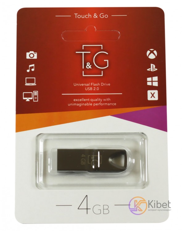 USB Флеш накопитель 4Gb T G 117 Metal series Black (TG117BK-4G)