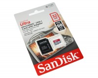 Карта памяти microSDHC, 32Gb, Class10 UHS-I, SanDisk R98MB Ultra, SD адаптер (S