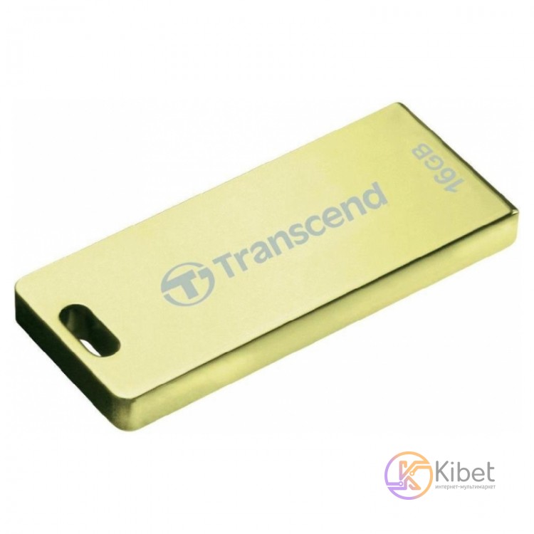 USB Флеш накопитель 16Gb Transcend T3G Gold metal, TS16GJFT3G