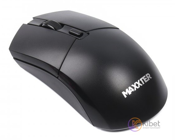Мышь Maxxter Mr-403 беспроводная, 4 кнопки, оптическая, 1600 DPI, USB, Black
