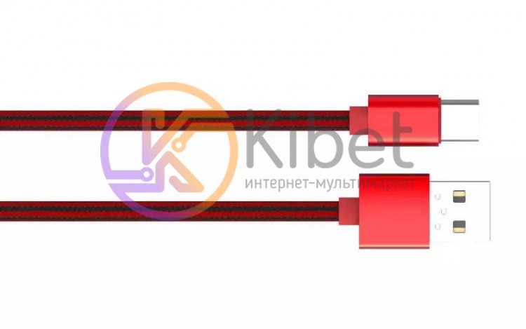 Кабель USB - USB 3.1 Type C, LDNIO, Red, 1 м (LS60)