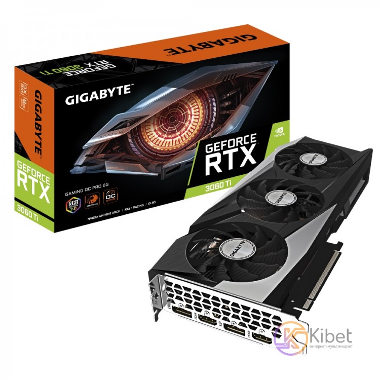Видеокарта GeForce RTX 3060 Ti, Gigabyte, GAMING OC PRO Rev. 3.0 (Limited Hash R