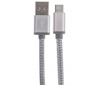 Кабель USB - microUSB, LDNIO 'Zinc Alloy', Silver, 1 м (LS20)