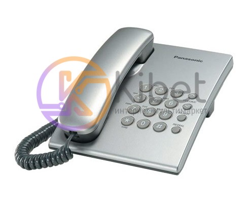 Телефон Panasonic KX-TS2350UAS Silver, повторный набор последнего номера, кнопка