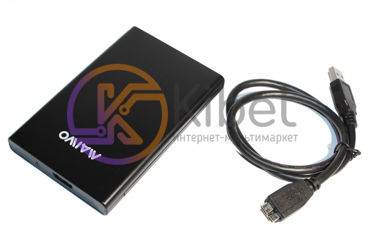 Карман внешний 2,5' Maiwo K2568 black SATA SSD HDD через USB3.0 безвинтов. крепл