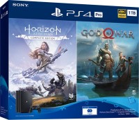 Игровая приставка Sony PlayStation 4 Pro, 1000 Gb, Black + God Of War 2018 + Hor