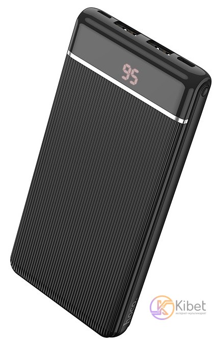 Универсальная мобильная батарея 10000 mAh, Hoco J59 Famous, Black
