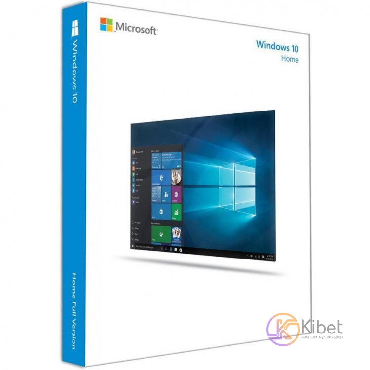 Windows 10 Домашняя, 32 64-bit, русская версия, на 1 ПК, коробочная версия на