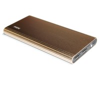 Универсальная мобильная батарея 13800 mAh, PZX, Gold , 2xUSB, 2.1A, кабель USB
