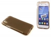 Накладка силиконовая для смартфона Lenovo S960 Dark Transparent