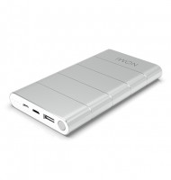 Универсальная мобильная батарея 10000 mAh, Nomi Q100 (2.1A, 2USB) Silver, Quick