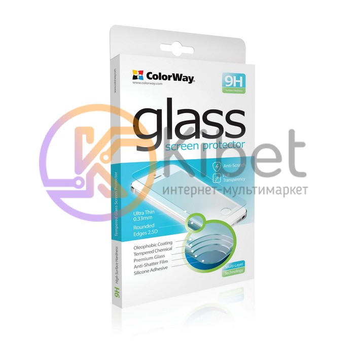 Защитное стекло для Lenovo Vibe P1m, ColorWay, 0.33 мм, 2,5D (CW-GSRELP1MINI)