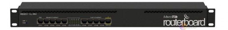 Роутер MikroTik RouterBOARD RB2011IL-RM, Black, 1x10 100 1000 BASE-T Gigabit Eth