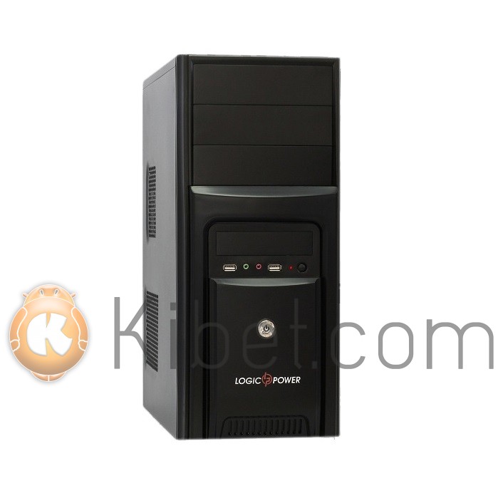 Корпус LogicPower 0087 Black, 400W, 80mm, ATX Micro ATX, 3.5mm х 2, USB2.0 x 2