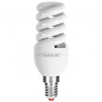 Лампа Maxus T2 Slim Full Spiral, 9W (45 Вт), цоколь E14, 4100K (яркий свет), 1-E