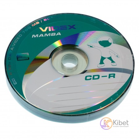 Диск CD-R 10 Videx Mamba, 700Mb, 52x, Bulk Box