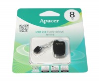 USB Флеш накопитель 8Gb Apacer AH118 Black AP8GAH118P-1