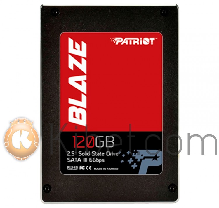 Твердотельный накопитель 120Gb, Patriot Blaze, SATA3, 2.5', MLC, 545 430 MB s (P