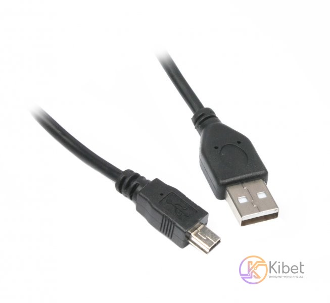 Кабель USB - mini USB 1.8 м Maxxter Black (U-AM5P-6)