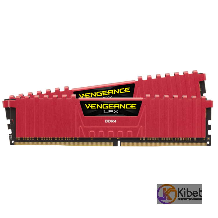 Модуль памяти 16Gb x 2 (32Gb Kit) DDR4, 3000 MHz, Corsair Vengeance LPX, Red, 15