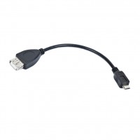 Кабель USB - micro USB 0.15 м Cablexpert Black, AF Micro BM, удлинитель (A-OTG-A