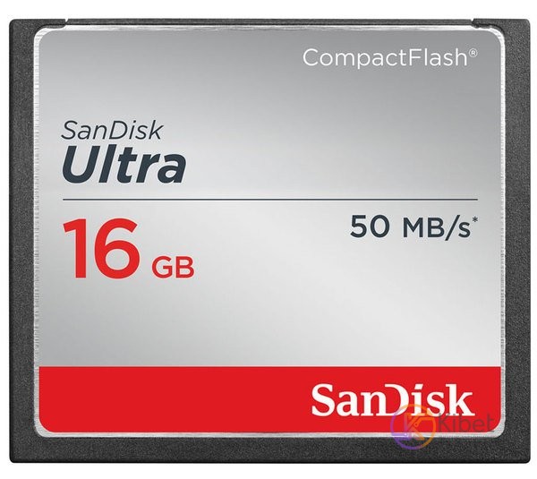 Карта памяти CompactFlash, 16Gb, SanDisk Ultra (SDCFHS-016G-G46)