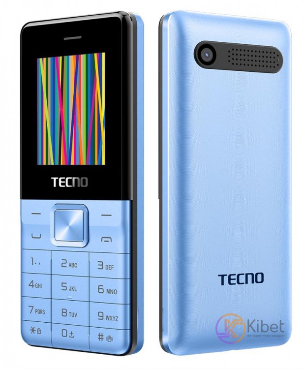 Мобильный телефон Tecno T301, Light Blue, Dual Sim (Mini-SIM), 2G, 1.77'' (128 x
