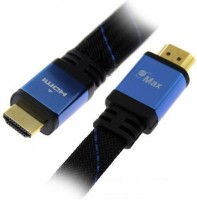 Кабель HDMI - HDMI, 1.5 м, Black Blue, V1.4, HQ-Tech, позолоченные коннекторы (H