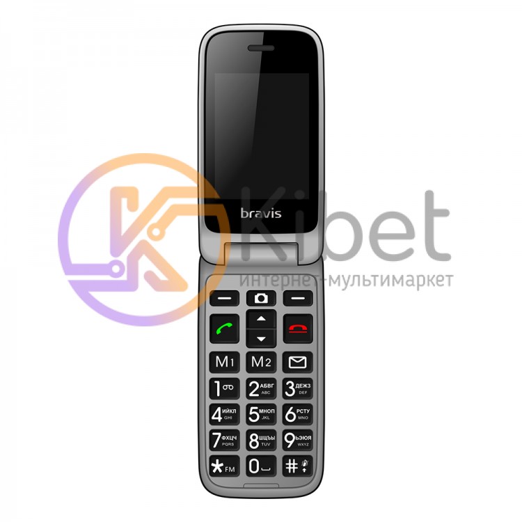 Мобильный телефон Bravis C244 Signal Dual Sim Black, 2 Sim, 2.44' (240x320), Mic