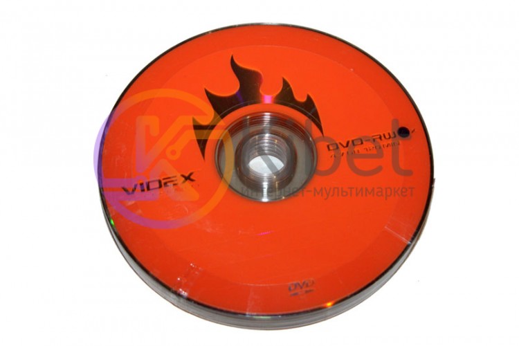 Диск DVD-RW 10 Videx, 4.7Gb, 4x, Bulk Box