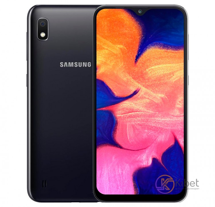 Смартфон Samsung Galaxy A10 (A105) Black, 2 NanoSim, сенсорный емкостный 6,2' (1