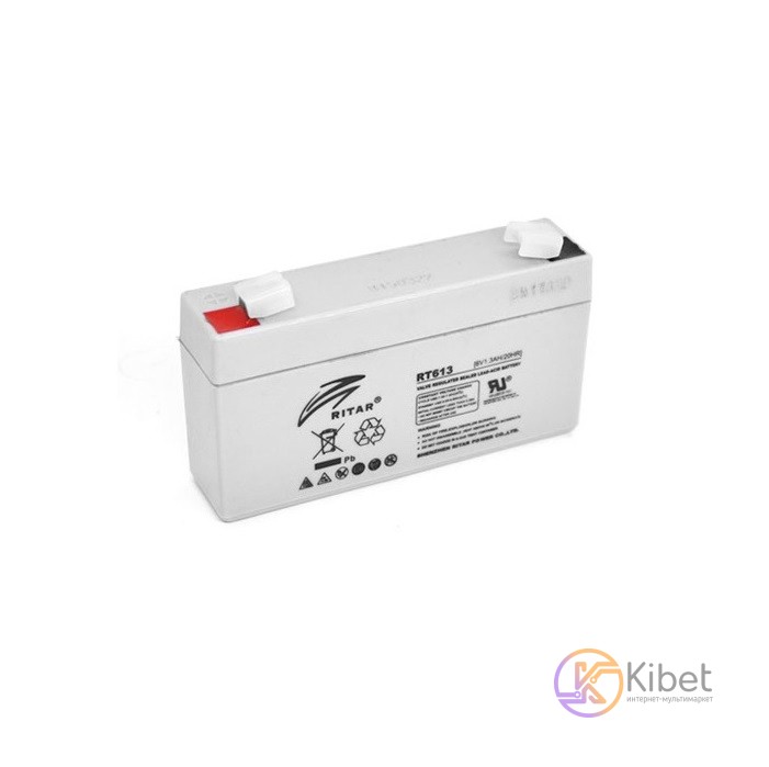 Батарея для ИБП 6В 1.3Ач AGM Ritar RT613, 97х24х58мм