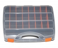 Ящик для инструментов пластмассовый, 80 х 350 х 460 мм, 24 отделения (13391)