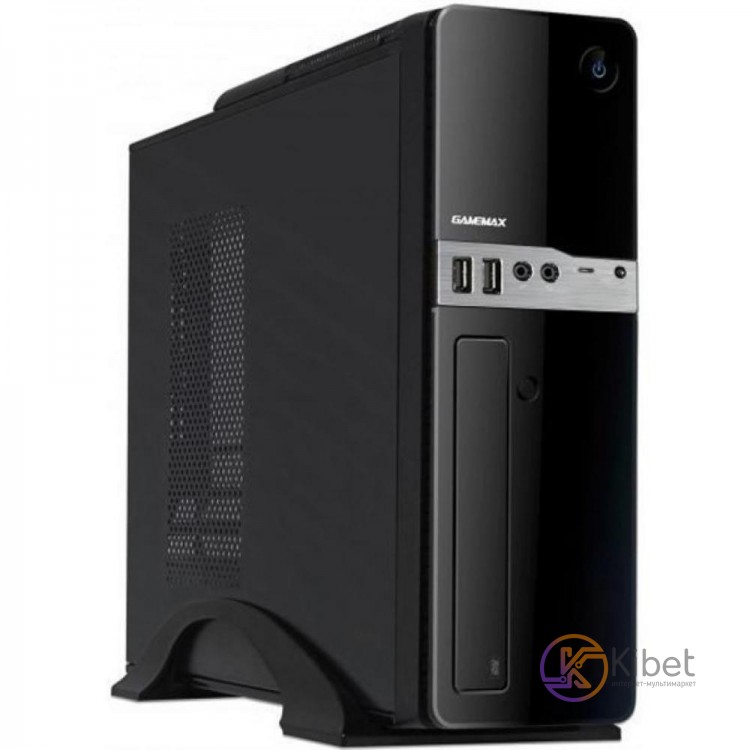 Корпус GameMax ST-607 Black, 300 Вт, Micro ATX Mini ITX, 2xUSB 2.0, 1x80 мм