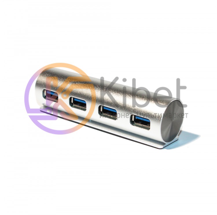 Концентратор USB 3.0 Maiwo KH002 4 порта USB 3.0 с голубой подсветкой алюминий с