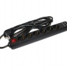 Фильтр сетевой 5.0 м Real-EL RS-6 Protect USB Black, 6 розеток, 2*USB 2.1А