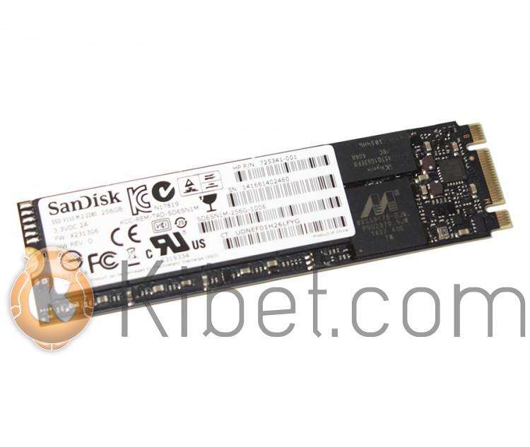 Твердотельный накопитель M.2 256Gb, SanDisk X110, SATA3, MLC, 505 445 MB s (SD6S