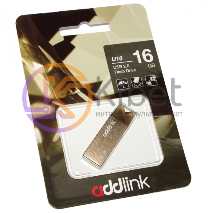 USB Флеш накопитель 16Gb AddLink U10 Gold AD16GBU10C2