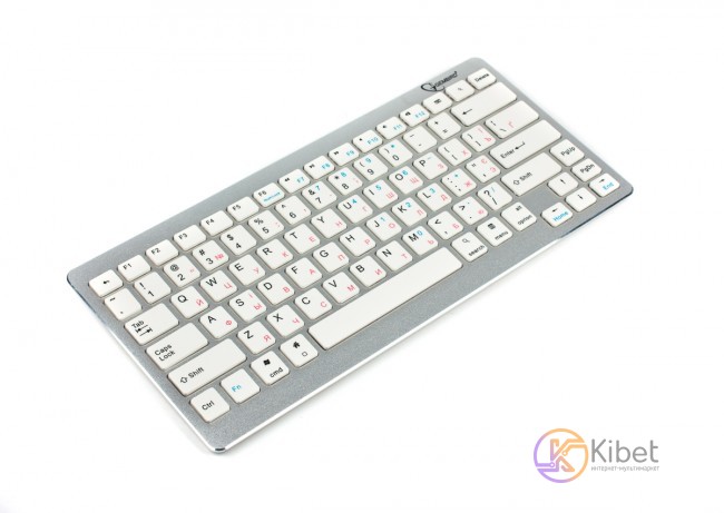 Клавиатура Gembird KB-6411BT-UA, White, Bluetooth, беспроводная, каркас клавиш н
