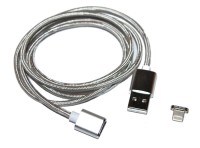 Кабель USB - Lightning, Silver, магнитный