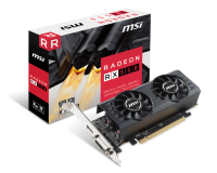 Видеокарта Radeon RX 550, MSI, OC, 4Gb DDR5, 128-bit, DVI HDMI, 1203 6000MHz, Lo