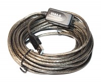 Активный кабель-удлинитель USB2.0 - 10.0м AM AF прозрачный с чипом (YT-AECWC AM