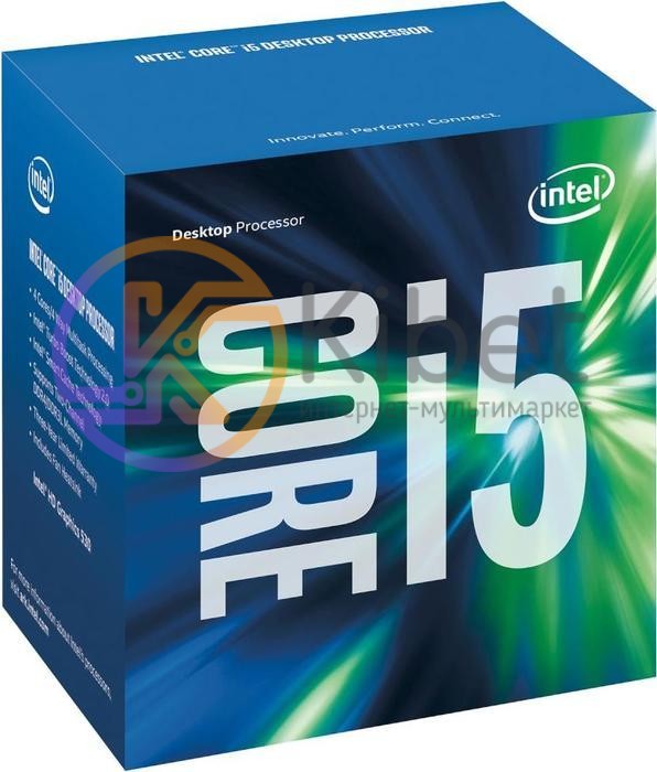 Процессор Intel Core i5 (LGA1151) i5-6400, Box, 4x2,7 GHz (Turbo Boost 3,3 GHz),